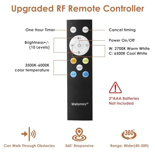 Wefomey White LED Strip Lights, 100ft Dimmable Bright 24V Led Tape Light with Remote and App Control, 2700K-6500K White 1440 LEDs Lights for Bedroom, Kitchen, Ceiling (1 Rolls of 100ft) 7