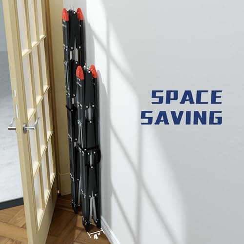 APARECIUM Foldable Twin Front Ladder, Collapsible A Frame 4-Step Ladder, Compact Step Stool with Wide Anti-Slip Pedal, Metal Portable Lightweight Ladder, EN131, 375lb Capacity 7