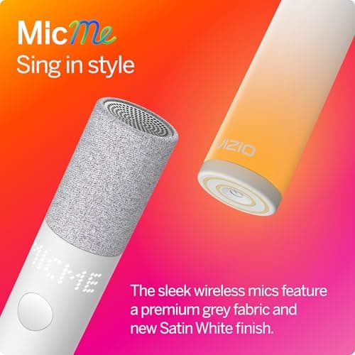 VIZIO MicMe 2.1 Karaoke Soundbar, 2 Wireless Microphones, Wireless Subwoofer w/Dolby Atmos, DTS:X, Bluetooth Speaker, QuickFit™ Compatible — SK210X-0805 (New) (Renewed) 6