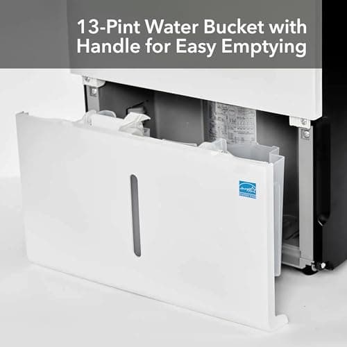 Whynter Energy Star RPD-506EWP 50 Pint High Capacity Portable Dehumidifier with Pump up to 4000 sq ft, White w/Black sides 10