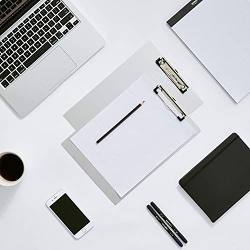 Amazon Basics Aluminum Clipboard, Letter Size, Office Supplies, 2-Pack, Silver 5