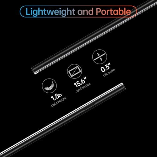 Yxk 4K Portable Monitor 15.6" 3840x2160 UHD USB-C HDMI Laptop, 100% RGB IPS Computer Gaming Display HDR Travel Speakers & Smart Cover for Laptop Xbox PS5 Switch PC Phone 3