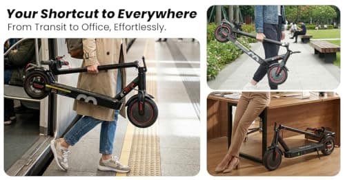 iScooter Electric Scooter, 12 Miles Long Range, 18 Mph Top Speed, Commuting Electric Scooter with Cuise Control, Double Braking Systems Escooter for Adults and Teens - i8 5