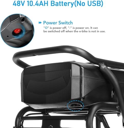 ANCHEER Electric Bike for Adults, 48V 500Wh EBike, UP to 60 Miles, Removable Battery, Fast-Charge, 26" Commuter Electric Bicycles, 7-Speed, LCD Digital Display, Suspension Fork, Cruise Control, UL2849 9