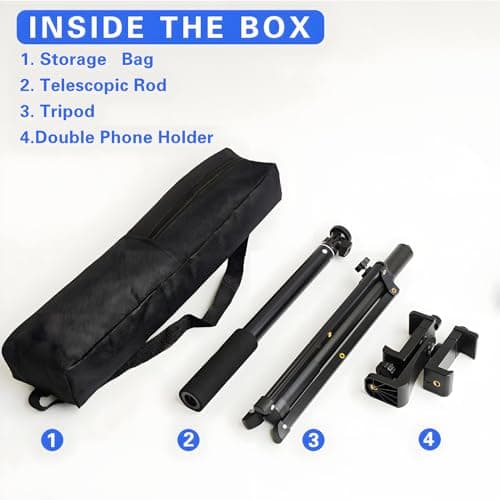 Teleprompter iPhone & Android, Double Phone Holder for Video Recording, Neewer Teleprompter Kit, The Collapsing Design Allows for Easy Storage and Transport (67" Floor-Standing) 6