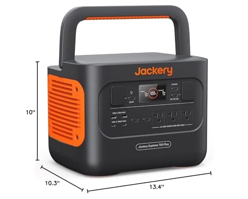 Jackery Explorer 700 Plus Portable Power Station 681Wh Backup Power Solution 1000W (2000W Peak) 1.7H Fast Wall Charging with 3*AC Outlet 4*USB and 1*DC Car Port for Road Trip (Solar Panel Optional) 6