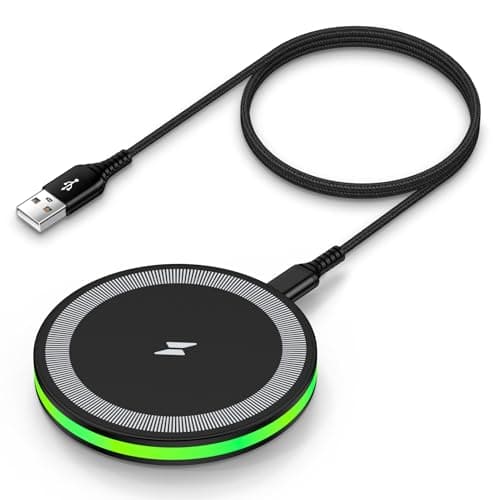 Wireless Charger Fast Charging Pad Android Charging Station Wireless Phone Charger for Android Samsung Galaxy S25 Ultra S25 Plus S25 S24 S23 S22 S21 S20 S10, iPhone 16 Pro Max Plus 15 14 13 12