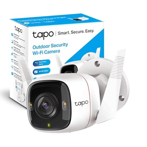 Tapo 2K+ Outdoor Wired Security Camera - Person/Vehicle/Motion Detection, 24/7 Recording, Starlight Color Night Vision, Subscription-Free Local Storage or Optional Cloud, Works with Alexa, C320WS