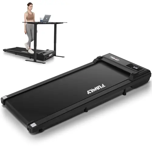 FUNMILY Walking Pad Treadmill with Incline, Portable Under Desk Treadmills for Home 300 lbs Weight Capacity, 2.5HP Quiet Electric Jogging Running Machine with Remote Control and LED Display 8