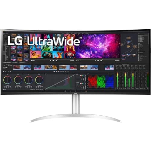 LG UltraWide 40WP95C-W (5120 x 2160) 39.7" 21:9 Curved FreeSync 5K2K HDR IPS Monitor (40WP95C-W) + Cleaning Kit + USBC Cable + HDMI Cable 3