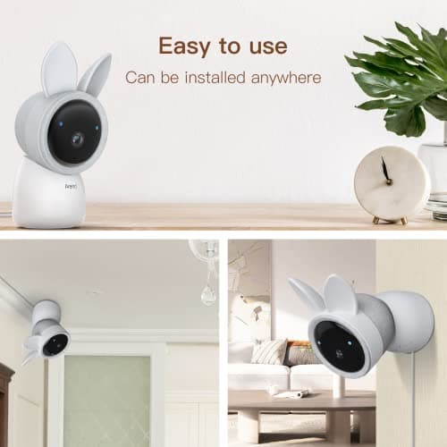 ARENTI Baby Camera, Indoor Security Camera for Pet/Dog with Phone App, 4MP 2.4G/5G WiFi Wired in Home, 360°Pan/Tilt Motion Tracking, Temp/Humidity Sensor, Cry Detection, Lullabies, Night Light (A4) 8