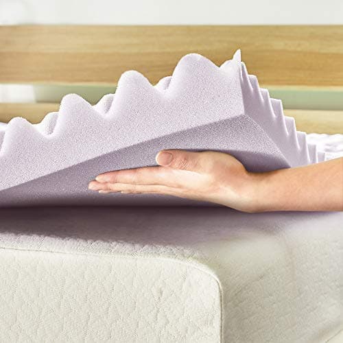 Mellow 3 Inch 5-Zone Memory Foam Mattress Topper, Soothing Lavender Infusion, Dorm Essentials, Twin 6