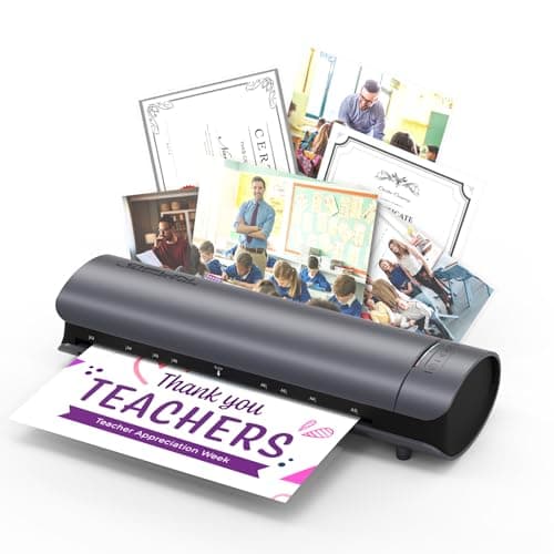 Office Presentation Laminator Machine 11x17 with Laminating Sheet A3/A4/A5, 3/5 Mil Thermal Cold Laminating Machine 13 inch Wide, 60s Warm-Up Office Presentation Laminator Machine (Gray)