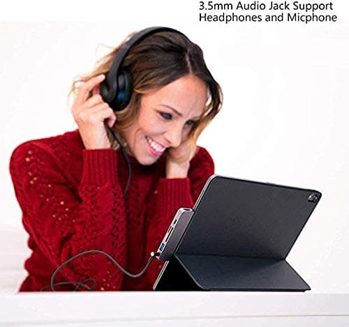 HyperDrive HD319B-GRAY Docking Station - for Tablet - 60 W - USB Type C - 3 x USB Ports - Type-C - HDMI - Audio Line in - Audio Line Out - Wired 7