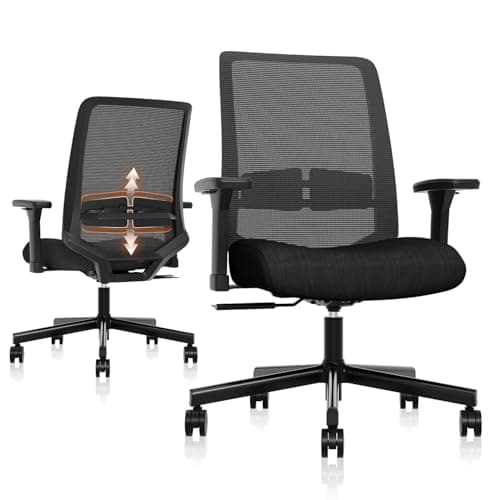 MOLENTS Ergonomic Office Chair, Mesh Computer Desk Chairs with Adjustable Lumbar Support, 3D Armrests, Tilt Function, Comfy Wide Seat, Swivel Executive Work Task Chair for Company and Home