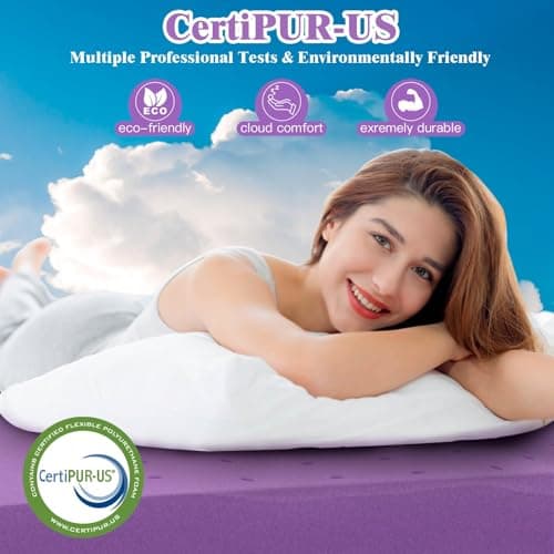 Airensky 2 Inch Cooling Gel Memory Foam Mattress Topper Twin XL Size - CertiPUR-US Certified Bed Topper, Pressure Relief for Back Pain, Breathable Design, Odor-Free (39"x80") 5