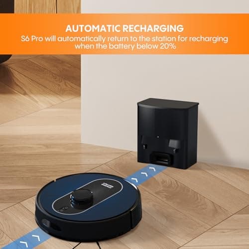 Robot Vacuum and Mop: Self-Emptying 5000Pa Robotic Vacuum Real-Time Mapping/No-Go Zones for 60 Days Hands-Free Cleaning, 3-in-1 LiDAR Navigation Alexa/APP Robot Vacuum Cleaner for Hard Floor & Carpet 7
