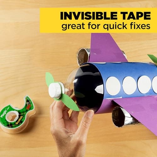 Scotch Magic Tape Desktop Dispenser, 6 Rolls of 3/4" x 1000" Each Plus 1 Desktop Tape Dispenser, Great for Repair, Wrapping and Office Applications 8