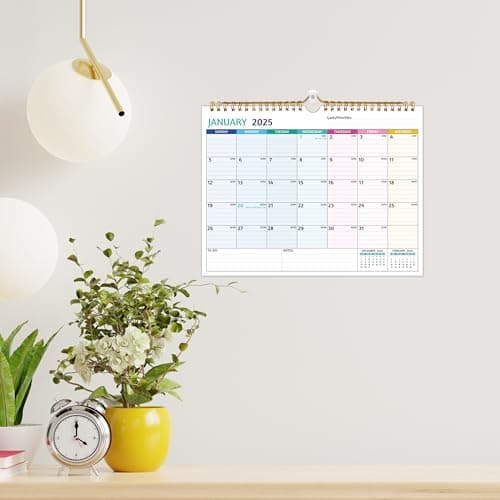 Wall Calendar 2025-2026 – 2 Year Calendar 2025-2026, 11 x 8.5 In, Jan 2025 - Dec 2026, 2025 Calendar 24 Months, Small Monthly Calendar 2025, with Ruled Blocks, Thick Paper, Holidays, To-dos ＆ Notes 7