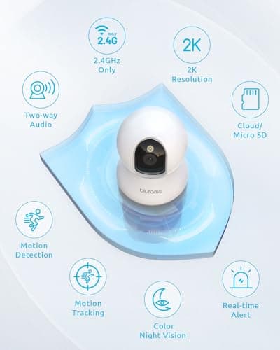 blurams 5G Pet Camera 2K, 360° PTZ Dog Camera with Phone App, Indoor Cameras for Home Security w/Dual-Band WiFi6, 2-Way Audio, Motion Tracking, Color/IR Night Vision, Siren, Cloud&SD 6