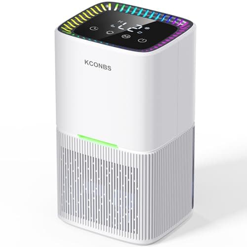 Dehumidifier, 60 OZ Water Tank, 500 sq.ft Quiet Dehumidifiers for Home Bedroom Bathroom Basement with Auto Shut Off, 7 Colors LED Light, Sleep Mode, Timing 8