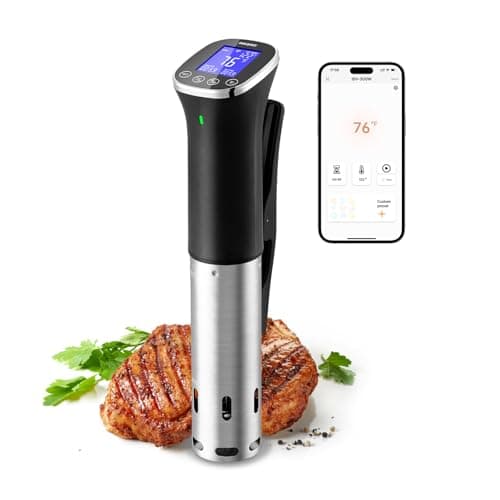 Inkbird WIFI Sous Vide Cooker ISV-300W, 1000 Watts Sous-Vide Machine with 14 Preset Recipes, 3D Fast-Heating Thermal Immersion Circulator with Timer for Father (ISV-300W)
