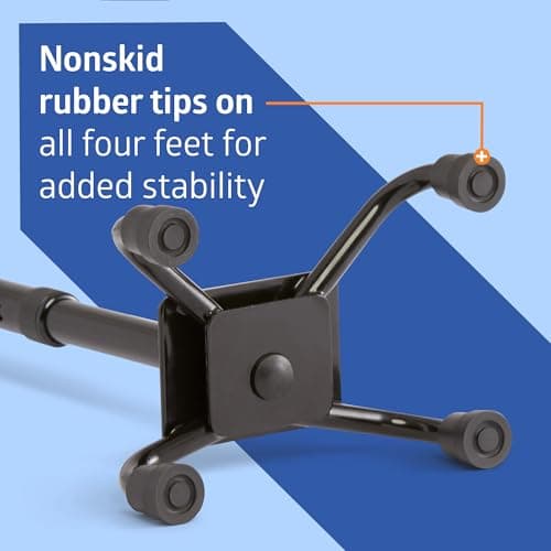Medline Aluminum Quad Cane with Small Base for Balance, Height Adjustable 29" to 38", Knee Injuries, Surgery Recovery & Mobility, Lightweight Walking Aid for Seniors & Adults, 300 lb Weight Capacity 5