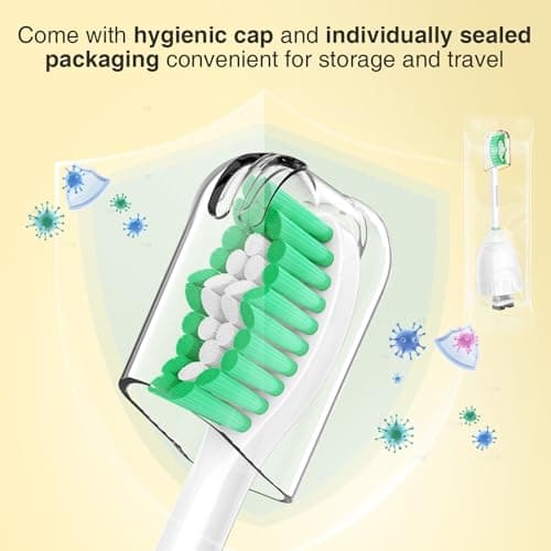 Aoremon Replacement Toothbrush Heads for Philips Sonicare E-Series Essence HX7022/66 and other Screw-on Electric Toothbrush Model, 6 Pack 7