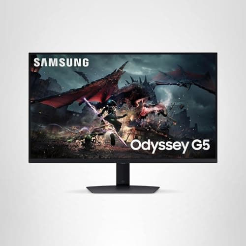 SAMSUNG 32-Inch Odyssey G50D Series QHD Fast IPS G-Sync Compatible Gaming Monitor, 1ms, VESA DisplayHDR 400, 180Hz, AMD FreeSync, Adjustable Stand, Eye Saver Mode, LS32DG502ENXZA, 2024 12