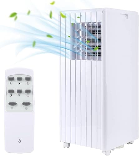 Portable AC Units for Rooms, 8,000 BTU Portable Air Conditioners Up to 350 Sq.Ft, 3-in-1 Indoor Air Conditioner with Dehumidifier, Cooling & Fan Mode, 24-Hour Timer, Sleep Mode, Remote Control, White