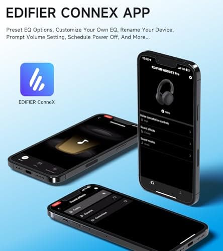 Edifier W800BT Pro Hybrid Active Noise Cancelling Headphones - Hi-Res Audio - AI Call Noise Cancellation - 45H Playtime - Fast Charging - Foldable - Wireless Over-Ear Bluetooth 5.4 Headphones - Black 9