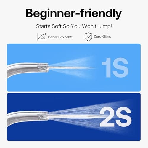 Bitvae Water Dental Flosser for Teeth, Cordless Water Teeth Cleaner Picks, 3 Modes 5 Intensities, IPX7 Waterproof, Rechargeable Water Dental Picks for Cleaning - Black 5