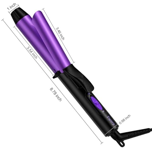 FARERY 1 Inch Barrel Travel Curling Iron, Dual Voltage, Ceramic Mini Hair Curler with Keratin&Argan Oil Infuse, Travel Size Curling Iron with Storage Bag 7