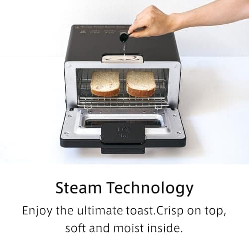 BALMUDA The Toaster | Steam Oven Toaster | Compact Size 14.1" W x 12.6" D x 8.2" H | 5 Cooking Modes: Sandwich Bread, Artisan Bread, Pizza & Pastry, Oven | Baking Pan Included | US Version | Black 7