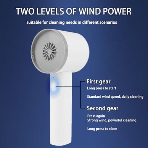 VIRSHX BATT Handheld Cordless Vacuum Cleaner, Car Vacuum Portable Cordless, 16000PA High Power 5-in-1 Multi-Nozzles Wireless Vacuum with 500ml Dustbin Capacity for Home, Office, Pet (White) 9