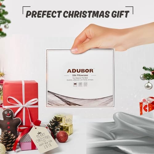 Adubor 100% Silk Pillowcase - Mulberry Silk Pillow Cases, 23 Momme 6A Grade Fibers, Silk Pillow Case for Hair and Skin Health, with Hidden Zipper (Queen: 20''X30''-2 Pack, Dark Gray) 7