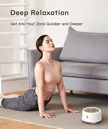 Dreamegg D1 Sound Machine Baby - White Noise Machine for Baby with Night Light, 24 High Fidelity Sounds, Timer & Memory Feature, Noise Machine with Nursery Lamps for Adults, Home, Office (White) 7