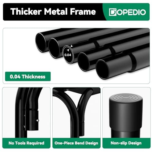 Elevated Dog Bed Raised Outdoor Dog Cot for Large Dogs, Installation Requires No Tools, Frame with Washable Cooling Breathable Mesh Anti-Slip Feet, Indoor Pet Bed, Black, 43.3 Inches 3