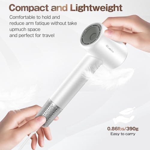 Labiim Hair Dryer, High-Speed Ionic Low Noise Blow Dryer with Brushless Motor for Fast Drying, Thermo-Control Quiet Compact Hair Blow Dryer 7