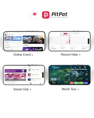 PitPat Fitness Tracker, 24/7 Health Monitoring&Sleep Tracking, IP67 Waterproof, Smart Watch for Women Men Fitness Watch for Sports 5