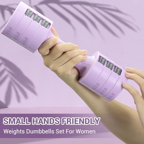 Adjustable Dumbbells Hand Weights Set: Sportneer 1 Pair 0.9-4.5KG (0.9-2.3KG) Fast Adjust Dumbbell Weight 6 In 1 Free Weights Barbells For Women Men Home Gym Workout Exercise Strength Training 5