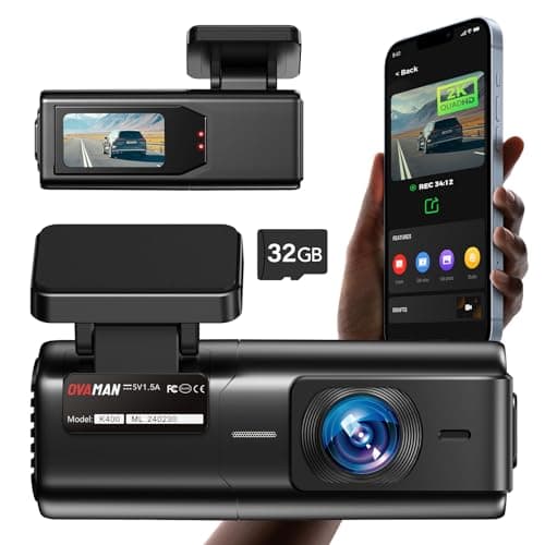 Dash Cam 2K 1440P WiFi Car Camera with 1.47 inch IPS Screen,2K Front Dash Camera for Cars, Mini Dashcams for Cars with Night Vision,24 Hours Parking Mode, Free 32GB Card,APP,G-Sensor,Support 128GB Max
