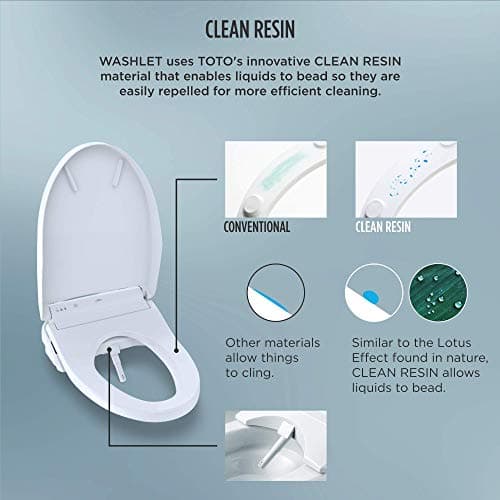 TOTO® WASHLET® C5 Electronic Bidet Toilet Seat with PREMIST and EWATER+ Wand Cleaning, Elongated, Cotton White - SW3084#01 5