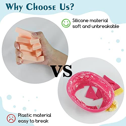 Silicone Soap Dish for Bar Soap Holder for Shower Bathroom Self Draining Waterfall Drying Tray Keep Soap Bars Dry Clean & Easy Cleaning (Black*2, 2) 5