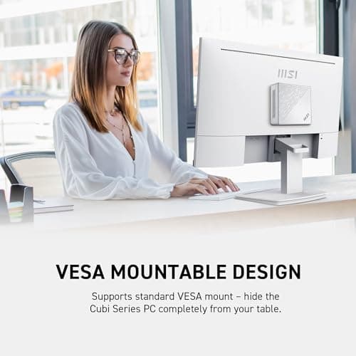 msi Pro MP243XW, 24" Monitor IPS FHD (1920 x 1080) Non-Glare with Super Narrow Bezel 100HZ 1ms 16:9 with Tilt Stand, White 9