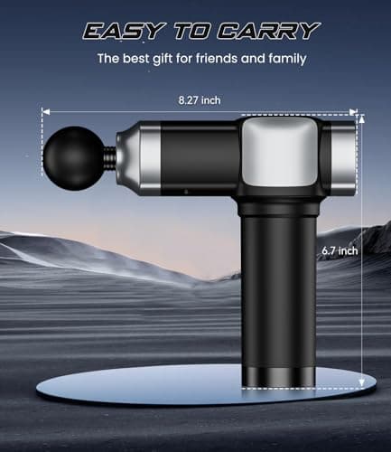 CAMEFER Deep Tissue Massage Gun, Portable Percussion Muscle Massager with 30 Speeds & 6 Attachments, Handheld Electric Back & Neck Massager for Pain Relief 6