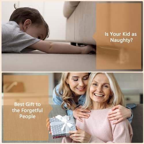 Remote Control Finder, Pack of 4 Find My Keys Device | Stick on Remote Finder Beeper, Tracker Tags for Car Keys and Phones | 120Ft Range 80dB RF Key Locator, Lost Key Finders That Make Noise 6