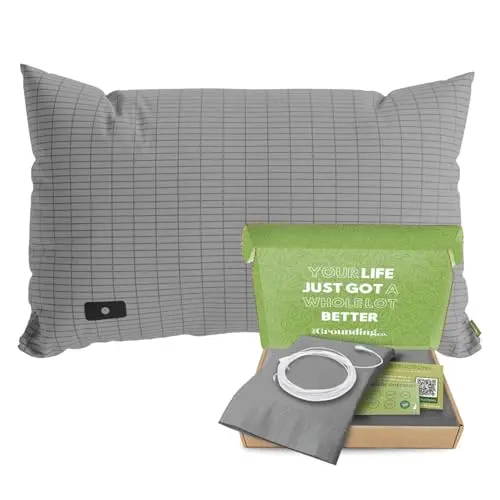 The Grounding Co. Terra Grounding Pillow Case – King Size 20x37in– Premium Fabric Blend – Organic Egyptian Cotton & Silver-Infused Threads – Pillow Cover for Sleep & Recovery