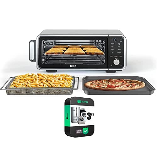 Ninja FT205CO Digital Air Fry Pro Countertop 8-in-1 Oven Extended Height (Renewed) Bundle with 3 YR CPS Enhanced Protection Pack