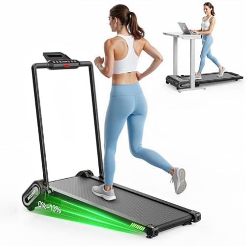FINEHORSE Walking Pad Treadmill with Auto Incline, 6 in 1 Under Desk Treadmill, 6-Level Incline Treadmills, 2.5HP Portable Treadmills for Home with 330LBS Capacity, LED Display, Remote Control
